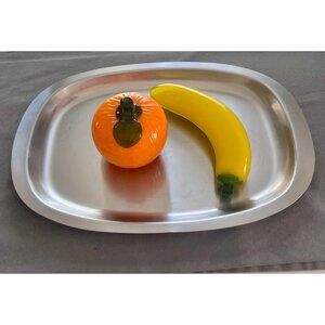 Vintage MCM SELANDIA Oval Stainless Steel Tray-Denmark